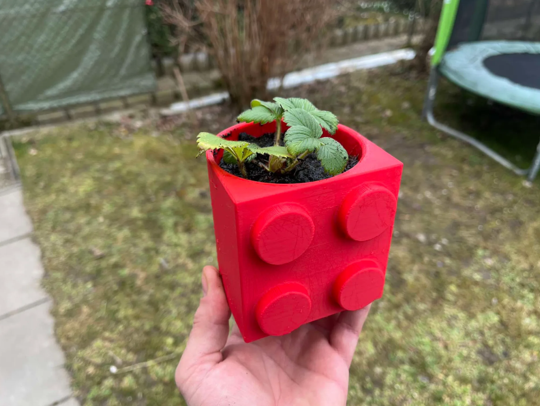 Блок, кирпичик, LEGO, цветочный горшок, ваза